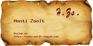 Honti Zsolt névjegykártya